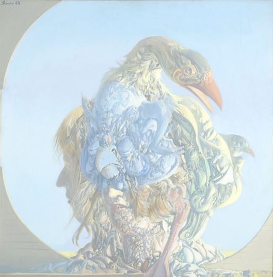 HOMMAGE À GRANDVILLE by Miodrag Djuric Dado, 1968