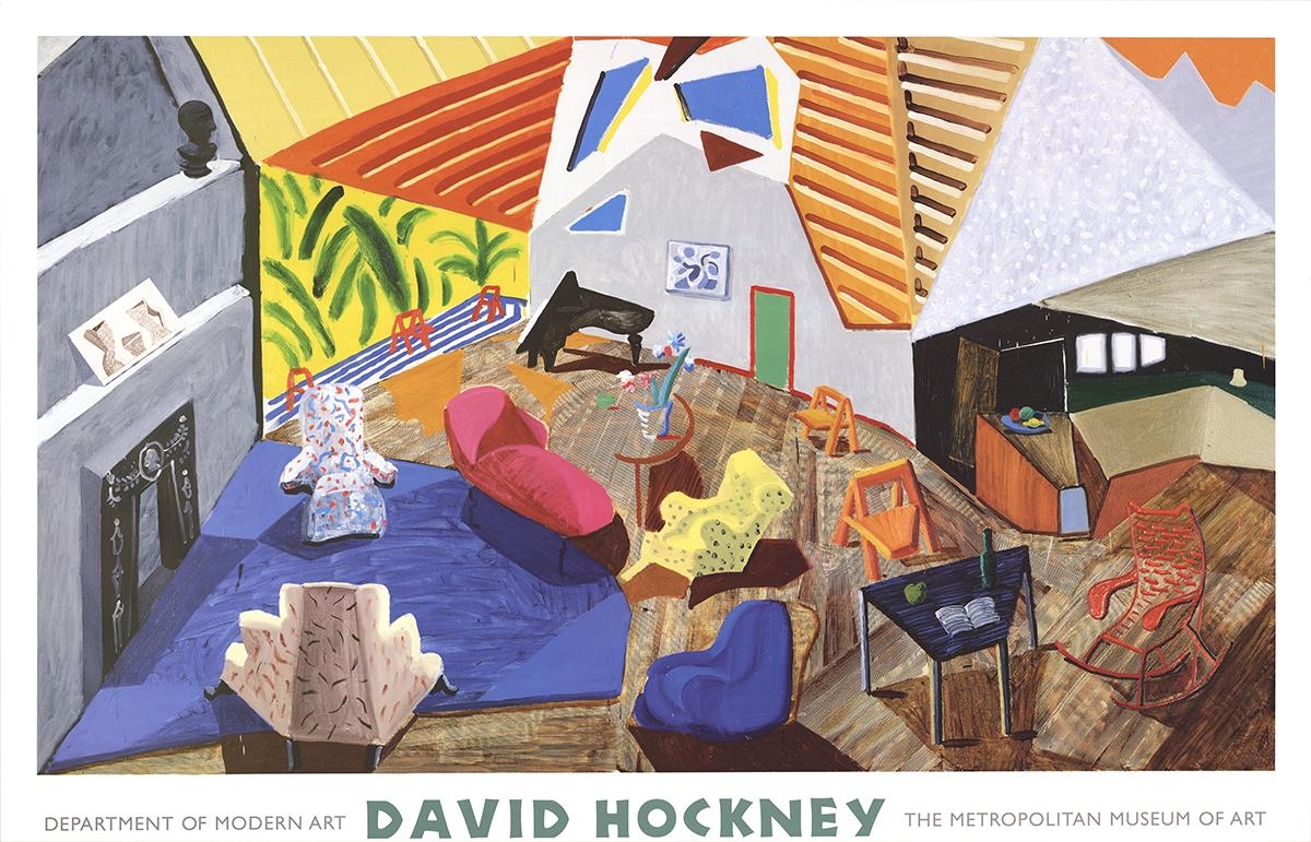 David Hockney Large Interior, Los Angeles (1999) MutualArt