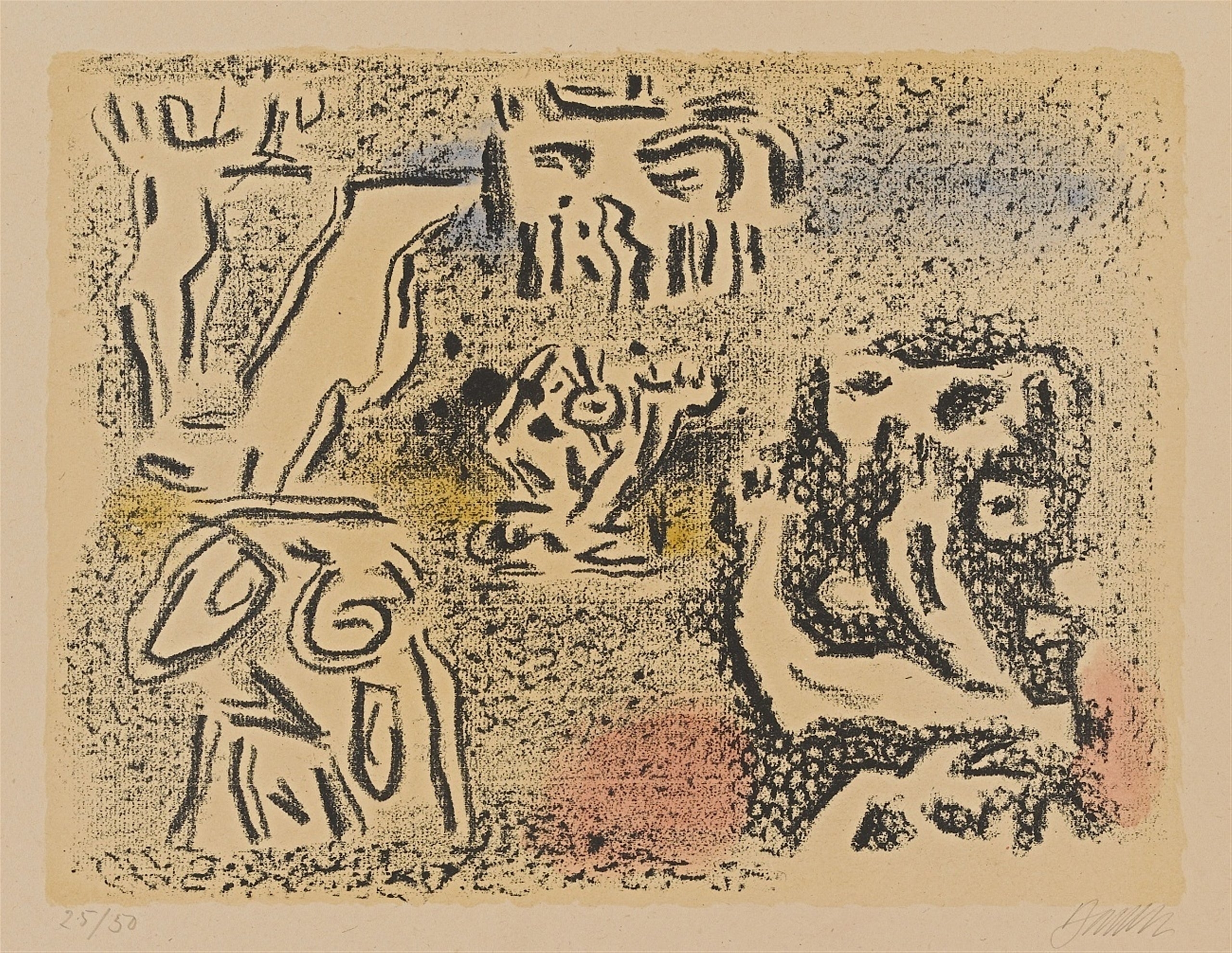 Artwork by Willi Baumeister, Portfolio of 10 Works: Graphische Figurationen, Made of lithographs on firm paper