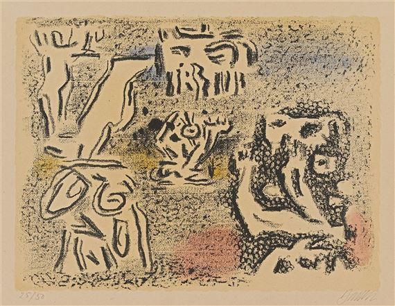 Portfolio of 10 Works: Graphische Figurationen by Willi Baumeister, 1946-1947