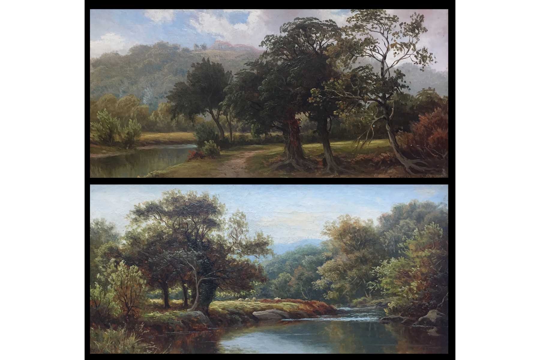 Thomas Spinks | A Pair: River landscapes (1890 - 1891) | MutualArt