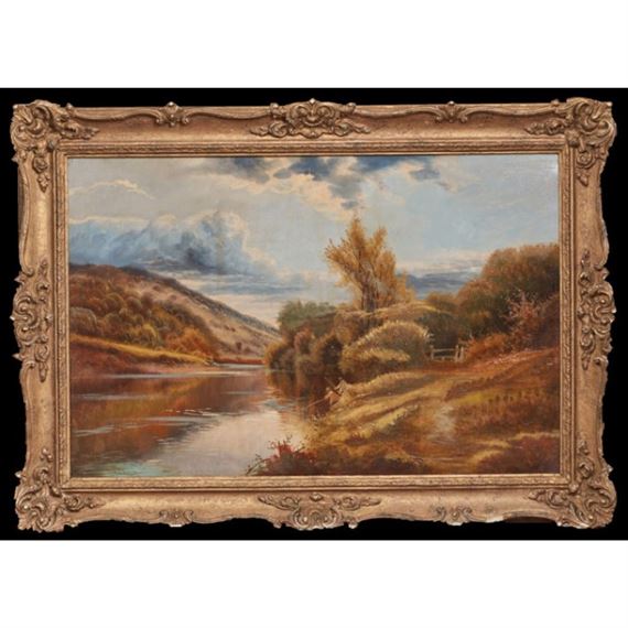 River Landscape with Anglers by James Levin Henry