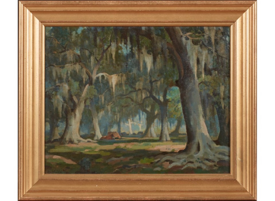 Clarence Millet MossLaden Oak Trees MutualArt