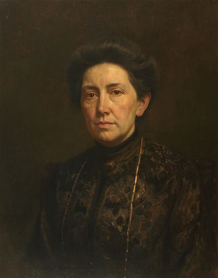 Artwork by Jan Dunselman, Portrait of a lady, Made of Oil on canvas