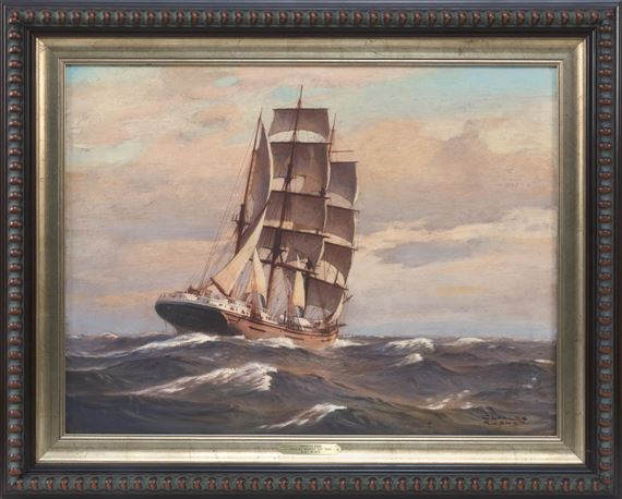 The American bark Willard Bridget by Charles Rosner