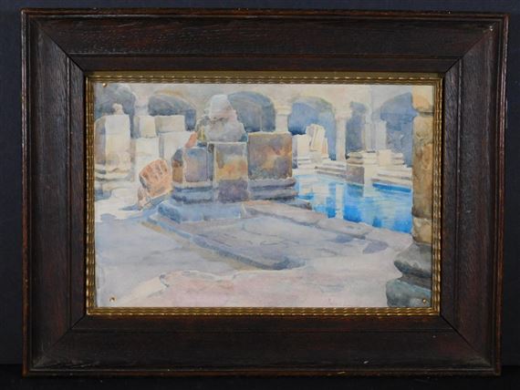 Classical Interior with Reflecting Pool by John Singer Sargent