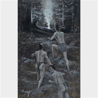 An Evening Encounter - Arthur Heming