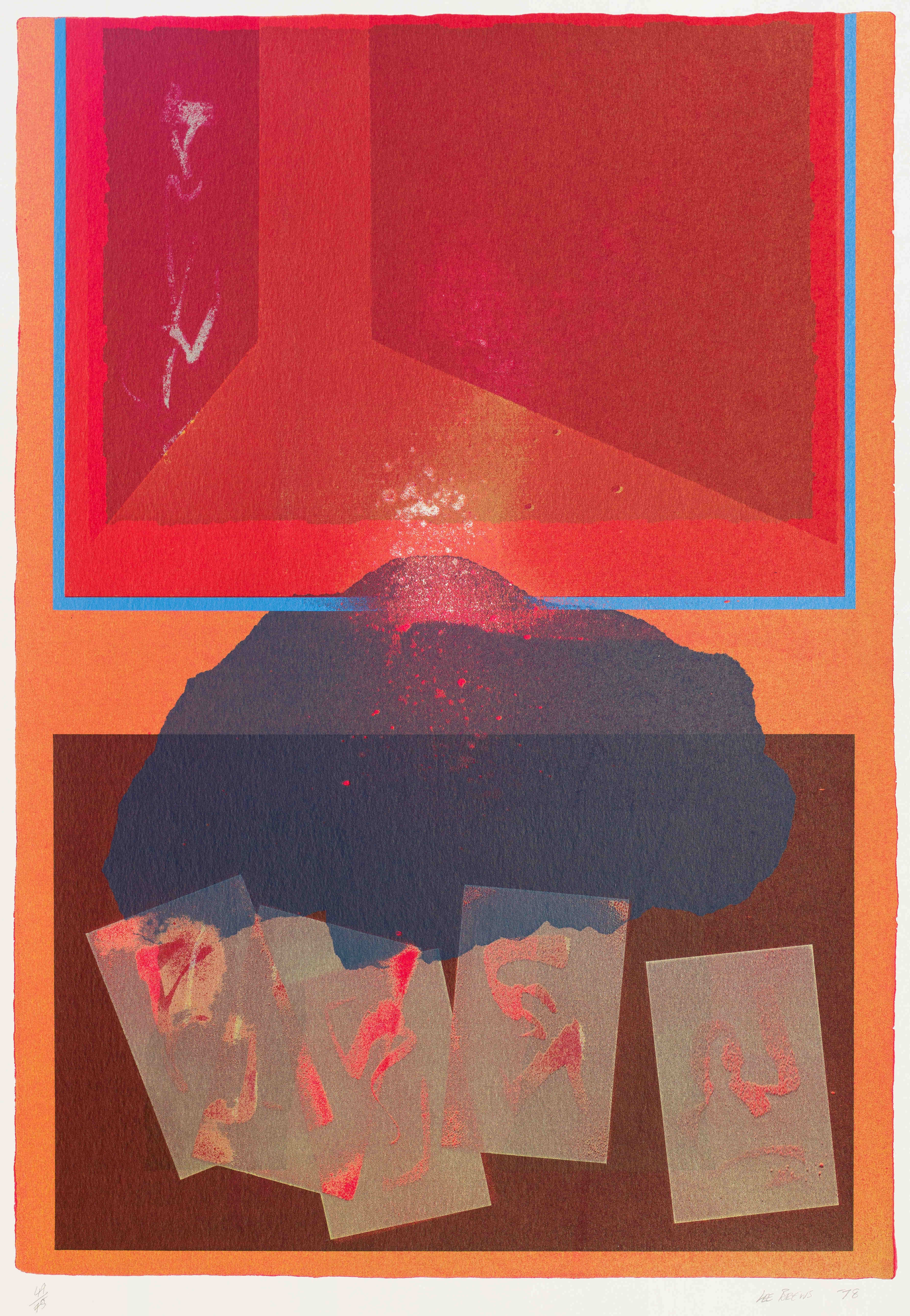 Artwork by Lee Brews, Red Window, Made of screenprint
