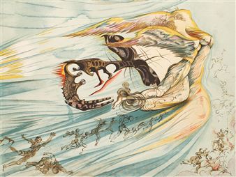 Salvador Dalí | Salvador Dali ANGEL / LINCOLN Lithograph (1974
