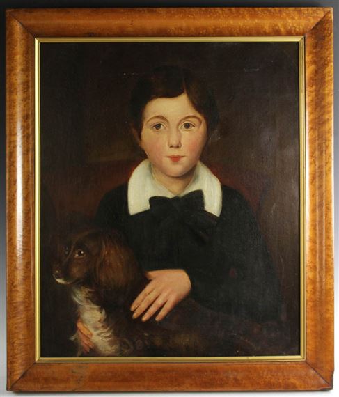 Boy and Dog by J.C. Miles, 19th Century