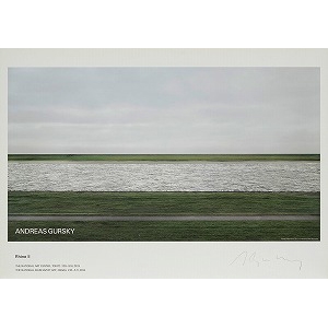 Artwork by Andreas Gursky, Rhine ? poster, Made of Offset print