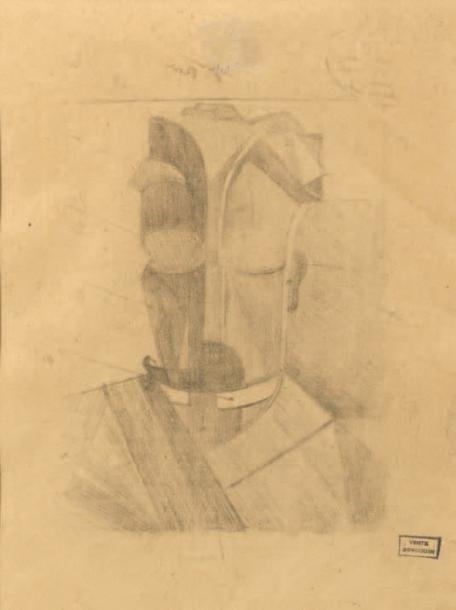 Artwork by Emmanuel Gondouin, Potrait cubisant, Made of Pencil