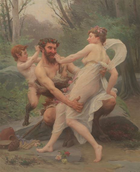Satyrs with a Maenad by Jules Scalbert