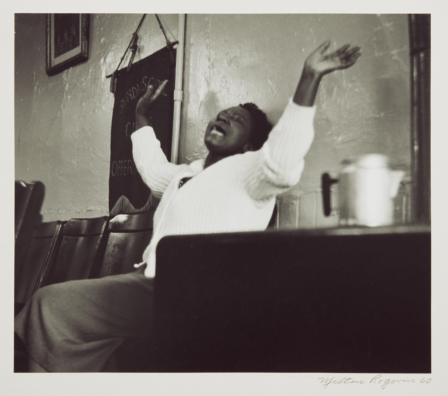 Artwork by Milton Rogovin, Untitled (from Storefront Churches, 1958-1961), Made of gelatin silver print, mounted on board