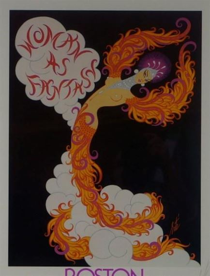 Erté | EBONY IN WHITE | MutualArt