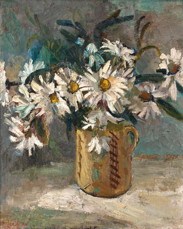 Freida Lock | Still Life with Daisies | MutualArt