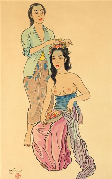 Two Women by Lee Man Fong