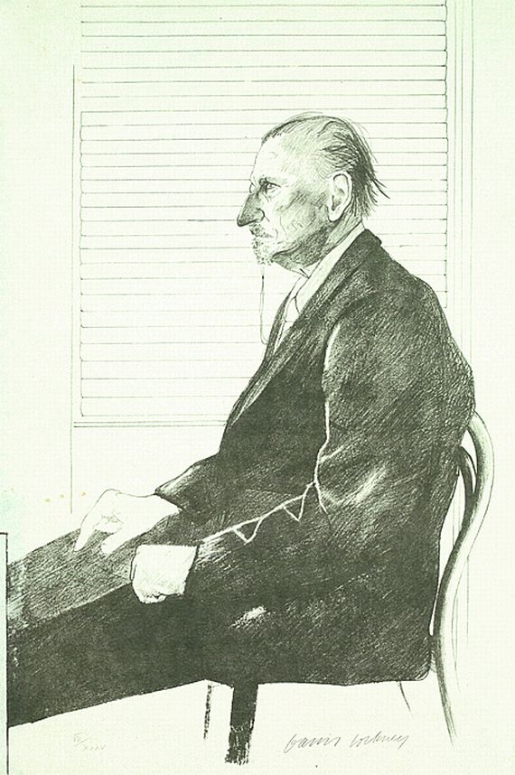 Portrait of Felix H. Man (The print collector) by David Hockney, 1969