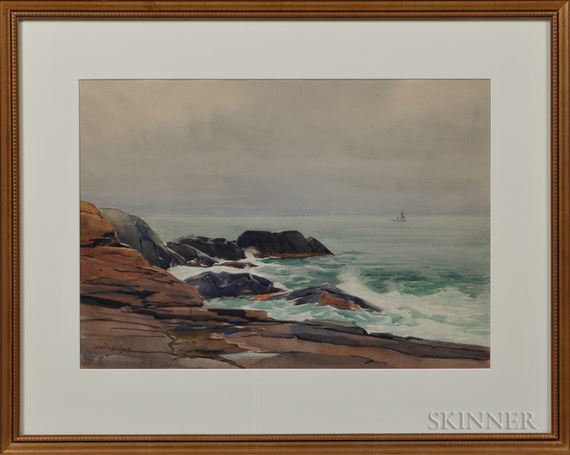 Calm Sea on a Rocky Shore by Sears Gallagher