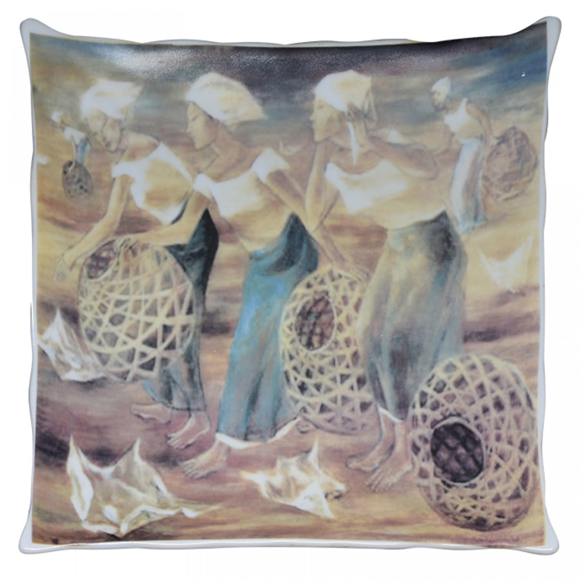 Artwork by Anita Magsaysay-Ho, The Gusty Wind, Made of Ceramic plate