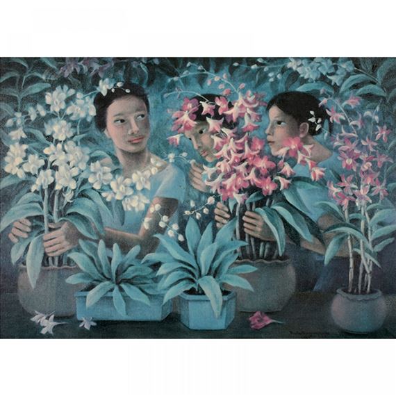 Women with Orchids