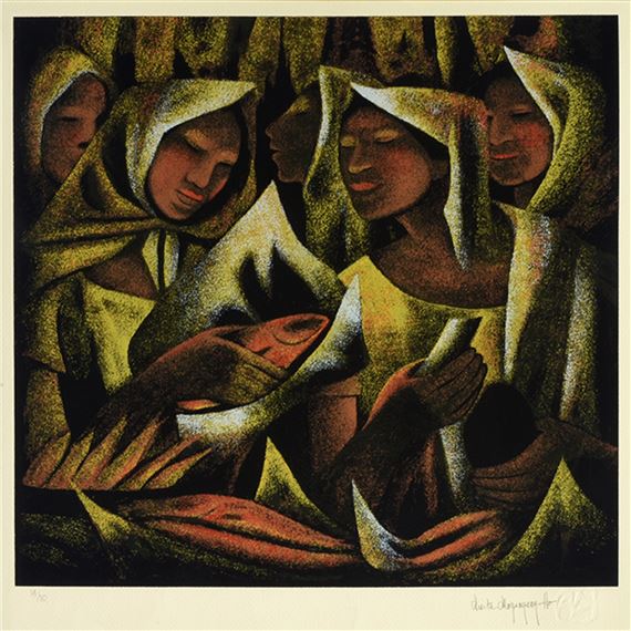 Fish Vendor by Anita Magsaysay-Ho, 1997