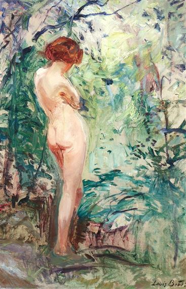 Woman in landscape by Louis Betts