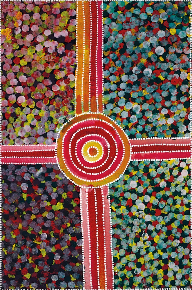 Artwork by Emily Kame Kngwarreye, Greeny Purvis Petyarre, An Enriched Country, Made of synthetic polymer paint on linen