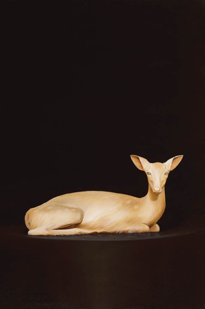 Artwork by Sam Leach, Nolens Volens Deer, Made of oil on linen