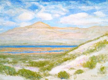 New Mexico Landscape with Lake by Bert Phillips