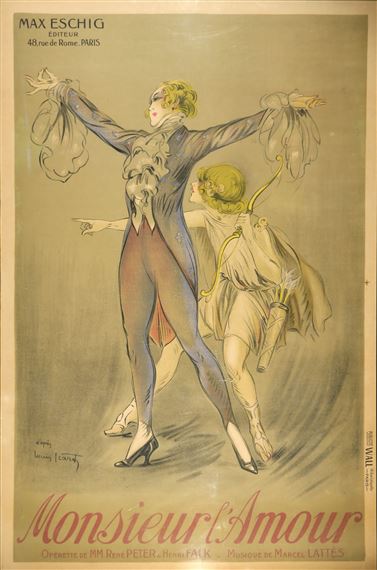 Monsieur L'Amour Exhibition Poster by Louis Icart, 1922