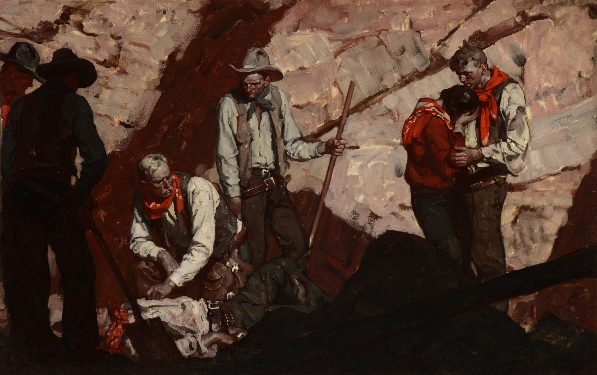 Artwork by Saul Tepper, Fallen Cowboy, Made of oil on canvas