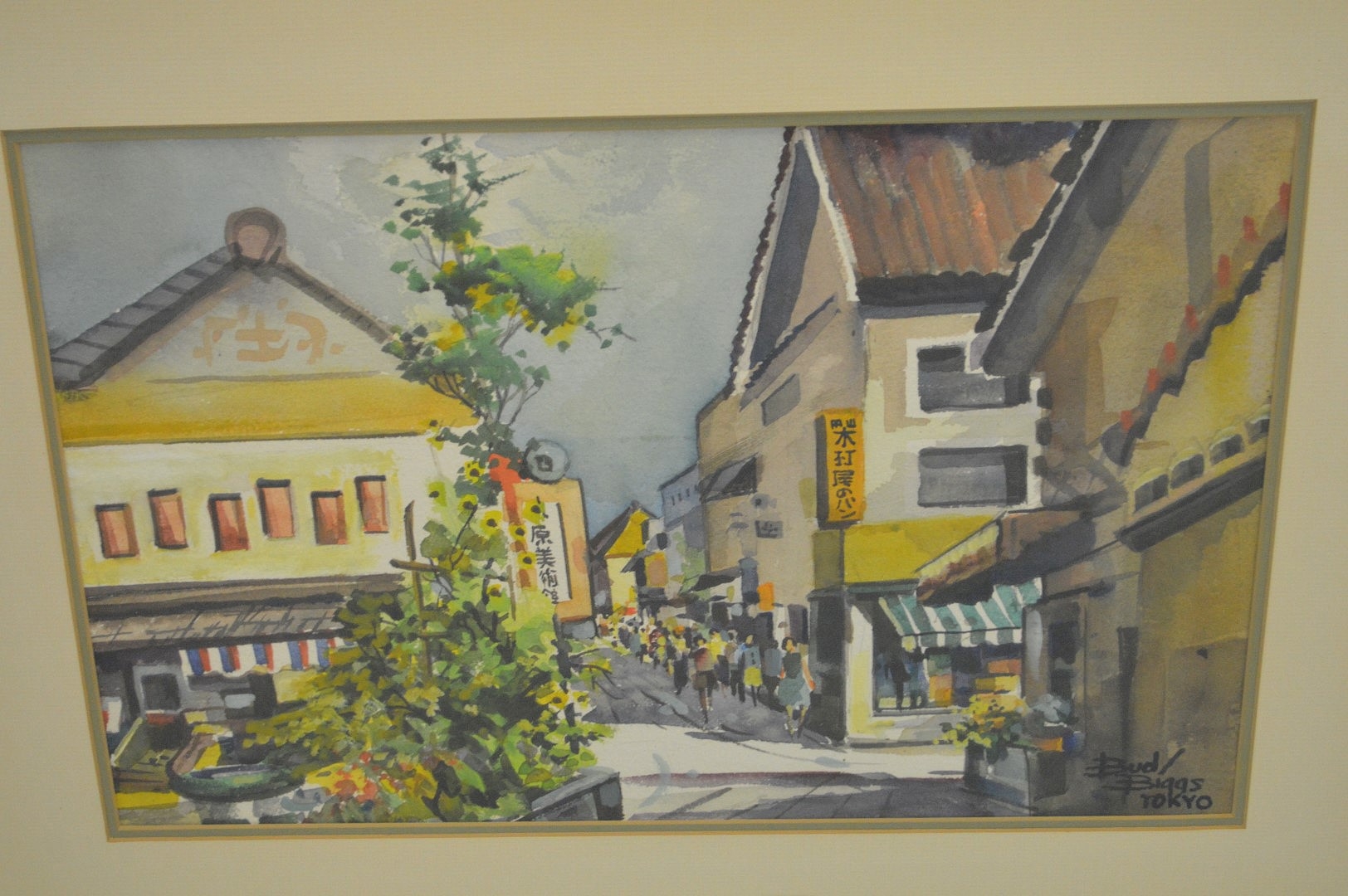 Artwork by Bud Biggs, Tokyo, Made of Watercolor