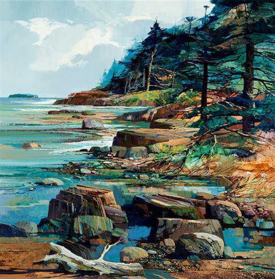 Sisson Laurence Forested Seascape Mutualart