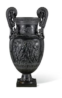 MONUMENTAL VASE WITH BACCHIC REVELLERS - Désiré Ringel d'Illzach