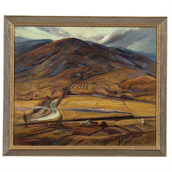 New England Landscape with Farm by Albertus Eugene Jones, 20th century