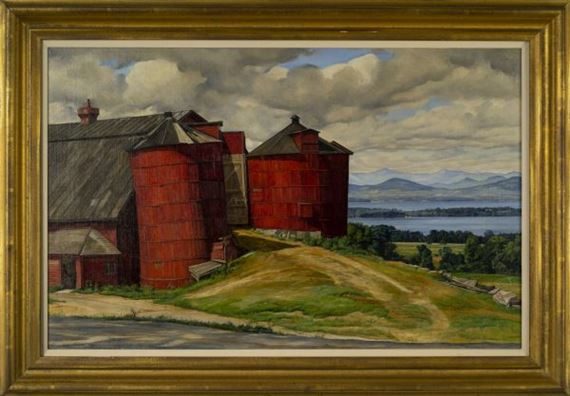 PILLARS OF VERMONTSHELBURNE, VERMONT by Luigi Lucioni, 1937