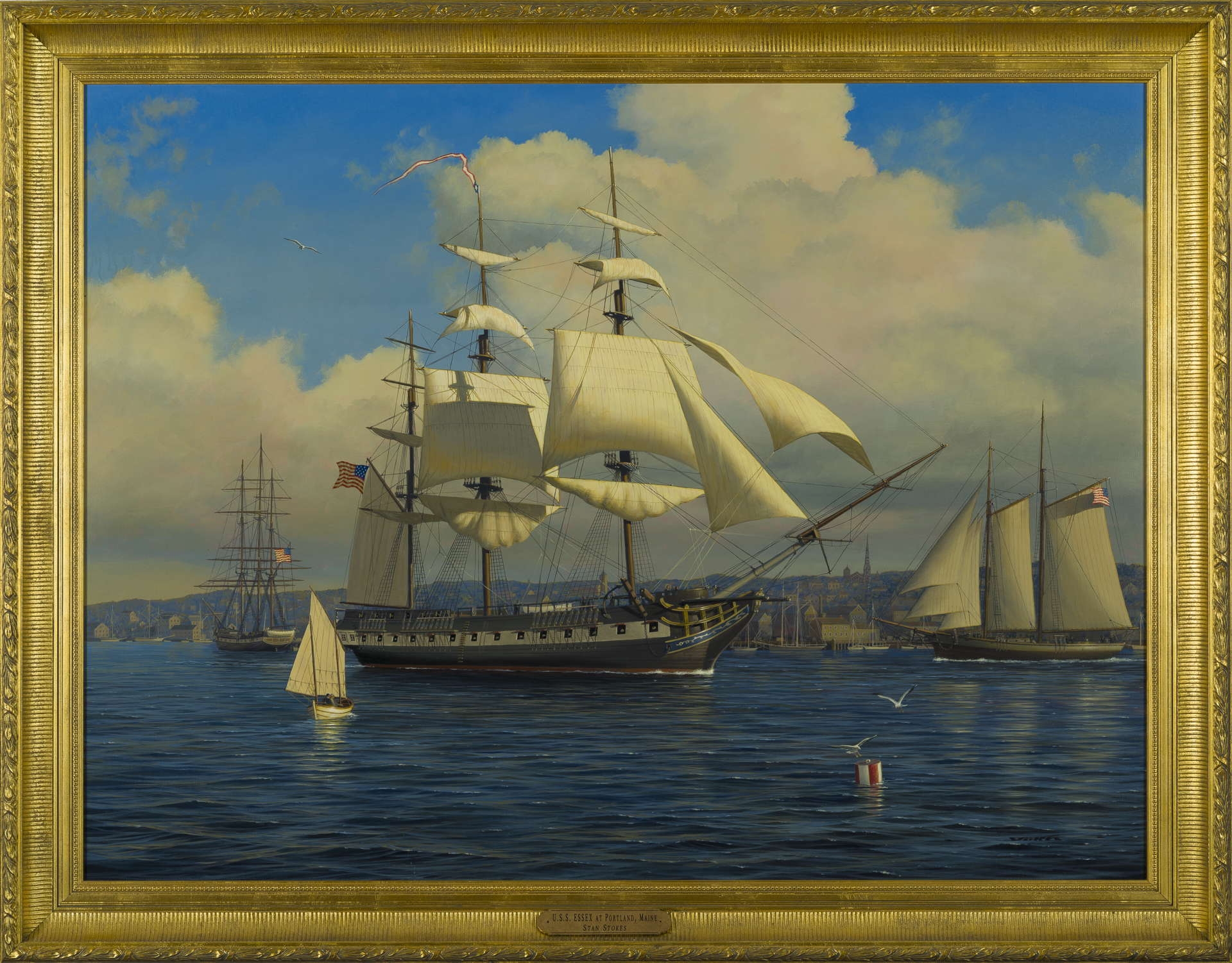 Stan Stokes THE U.S.S. ESSEX AT PORTLAND, MAINE MutualArt