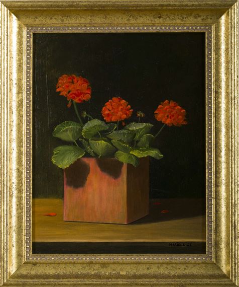 RED GERANIUMS by Marieluise Hutchinson