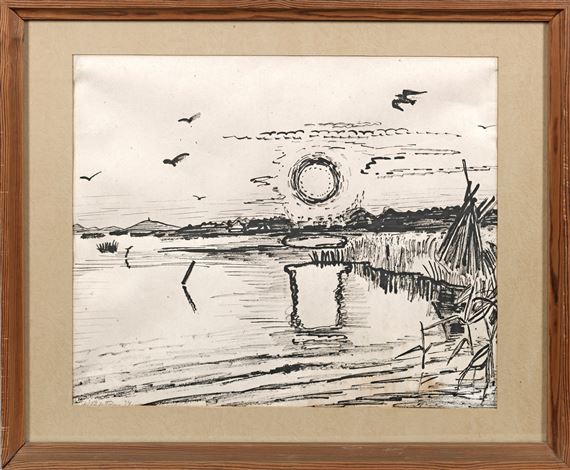 Setting sun (Leba) by Max Pechstein, 1934