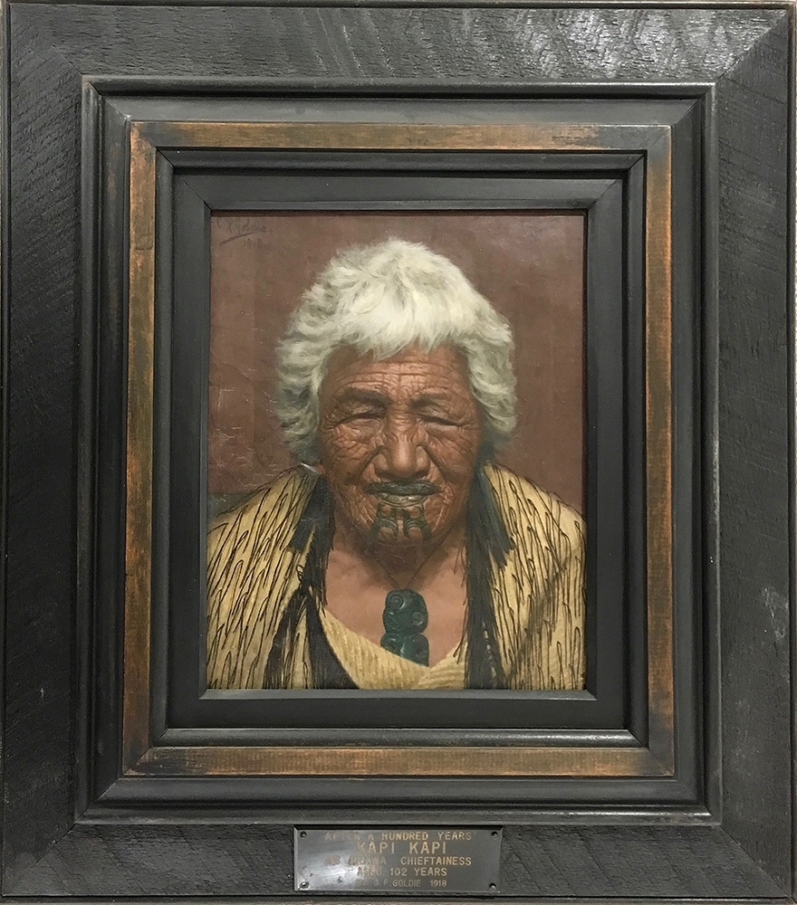 After a Hundred Years - Kapi Kapi ( An Arawa Chieftainess) aged 102 years by Charles Frederick Goldie, 1918