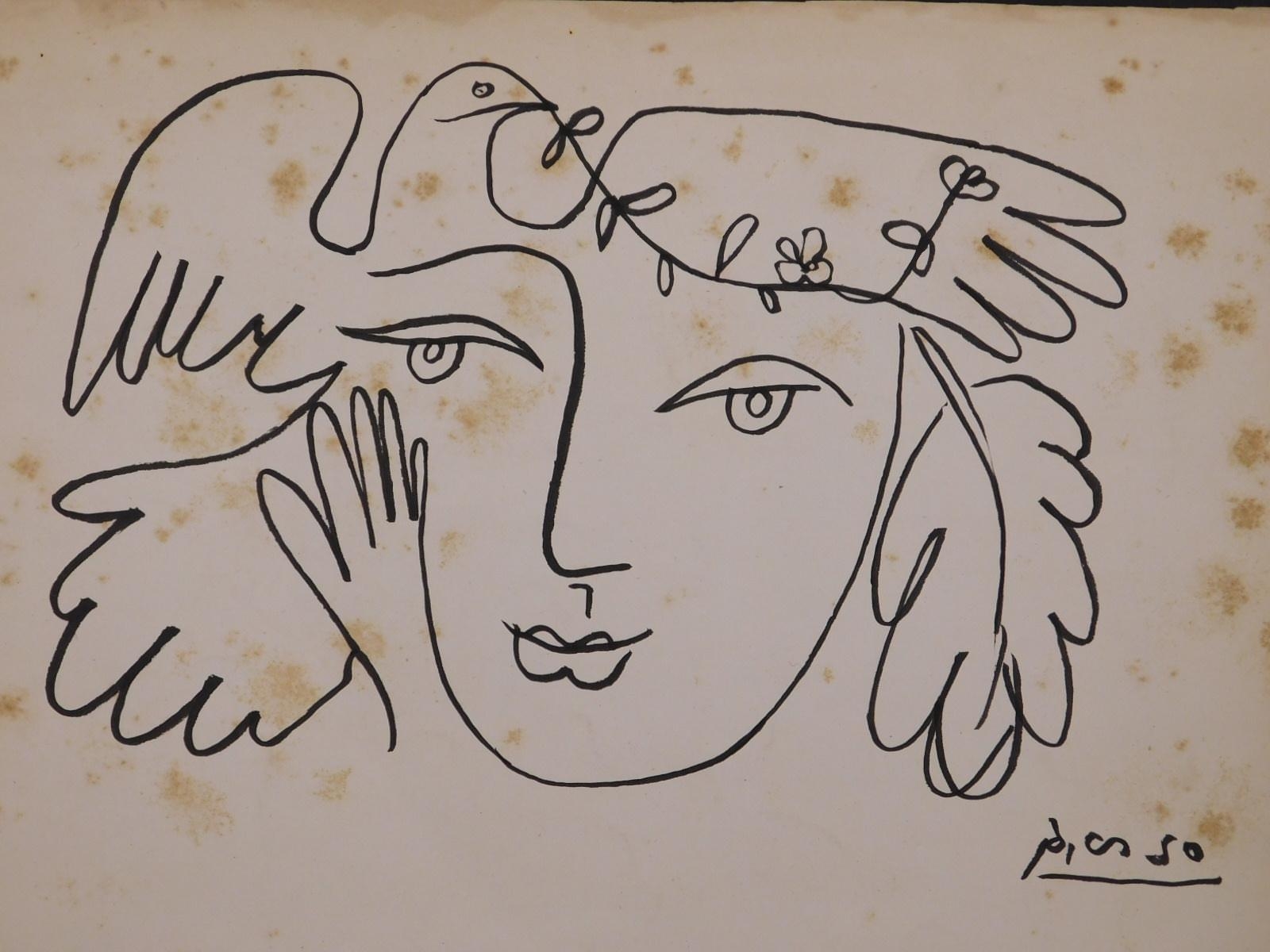 Head with Dove by Pablo Picasso