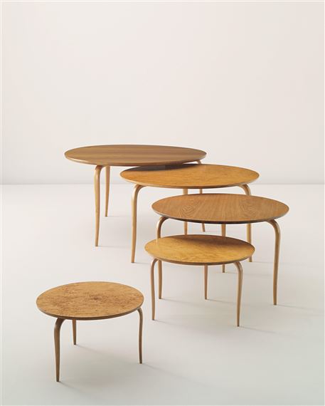Bruno Mathsson | Assembled set of five tables (1936) | MutualArt