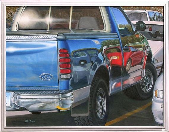 Afternoon Light - Looking Through The Parking Lot by Mickey Frome, 2002