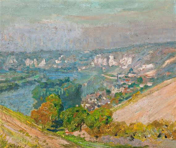 LES ANDELYS ON THE SEINE by E. Phillips Fox, circa 1909 – 11