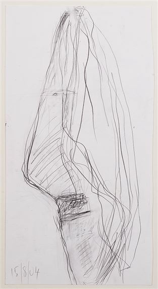 Towel Shadow Self Portrait by Ken Whisson, August 15 2004