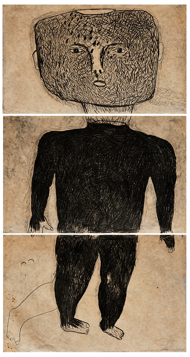 Artwork by Jumaadi, Untitled, Made of chinagraph on rice paper