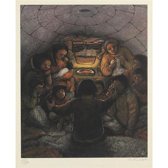 William Kurelek | 4 Works: Inuit Scenes (1975) | MutualArt