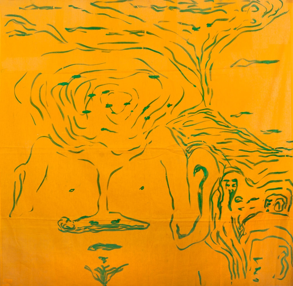 Artwork by Cabelo, Sem Título, Made of mixed media on fabric