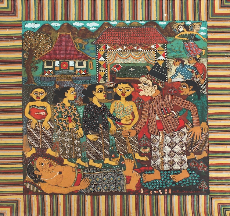 Artwork by Sukamto Dwi Susanto, Demang Pandak Melamun, Made of oil on canvas